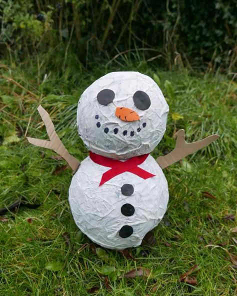 Christmas activities and recipies – Childsplayabc ~ Nature is our playground Christmas Rock Art, Paper Mache Ideas, Christmas Paper Mache, Paper Mache Snowman, Christmas Potatoes, Christmas Cardboard, Cardboard Tube Crafts, Crafts For Christmas, Cupcakes Christmas