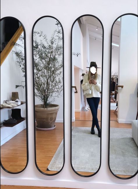 Entryway Ideas With Long Mirror, End Of Hallway Mirror Full Length, Mirror At End Of Hallway Slim, Mirror In Narrow Hallway, Full Length Mirror Stairs, Full Length Mirror Entryway, Mirror Fulllength In Narrow Hallway, Mirror In Hallway, Full Lenght Wall Mirror