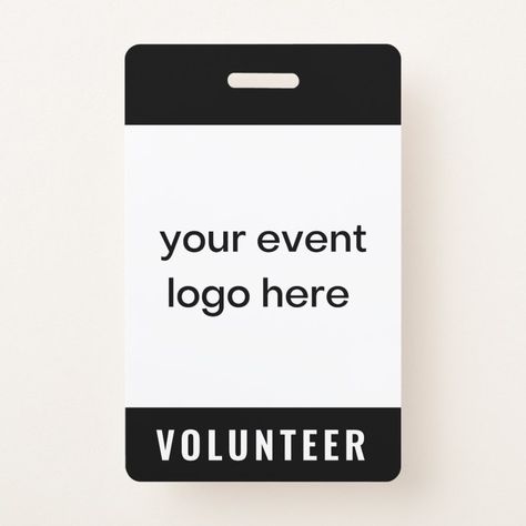 Volunteer Staff Event Badge Zazzle Volunteer Badge, Event Badges, Event Logo, Created By, ? Logo