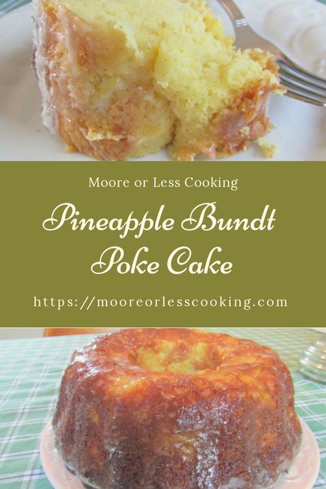 Poke cakes are so delicious and fun to make. If you love moist delicious cakes, then this cake is for you. My kids were going at this as soon as it was cooled off. The combination of the vanilla be… Bundt Poke Cake, Cooking Pineapple, Pineapple Bundt Cake, Pineapple Poke Cake, Cake Cooking, Bundt Cake Recipe, Cake Video, Pineapple Recipes, Poke Cake Recipes