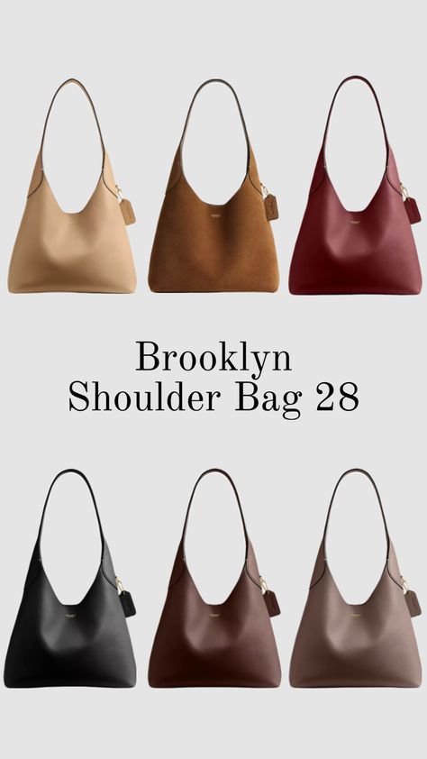 Coach Brooklyn Shoulder Bag 28 | A perfect bag for Fall! Coach Shoulder Bag, Pretty Bags, Cute Bags, Perfect Bag, New Wardrobe, Tote Backpack, Coach Purses, Casual Bags, Coach Bags