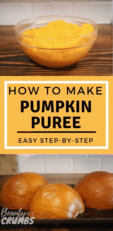 Fresh Pumpkin Recipes, Make Pumpkin Puree, Homemade Coffee Syrup, Pumpkin Easy, Pumpkin Puree Recipes, Pumpkin Recipes Healthy, Pumpkin Pie Smoothie, Cooking Pumpkin, Pumpkin Treats