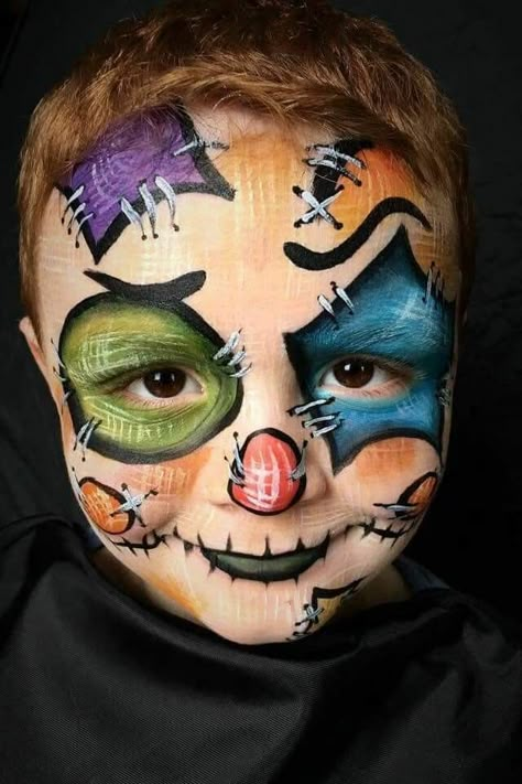 Halloween Face Painting Ideas, Halloween Face Paint Designs, Monster Face Painting, Easy Halloween Face Painting, Halloween Face Painting, Face Painting Ideas, Girl Face Painting, Halloween Makeup Diy, Face Painting Easy