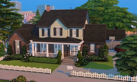 Sims Legacy House, Sims 4 Legacy Challenge House, Sims 4 Southern House, Sims 4 Cc Suburban House, Sims 4 Suburban Family Home, Big Family Home Sims 4, Sims 4 Houses Layout, Modern Japanese Style, Southern House