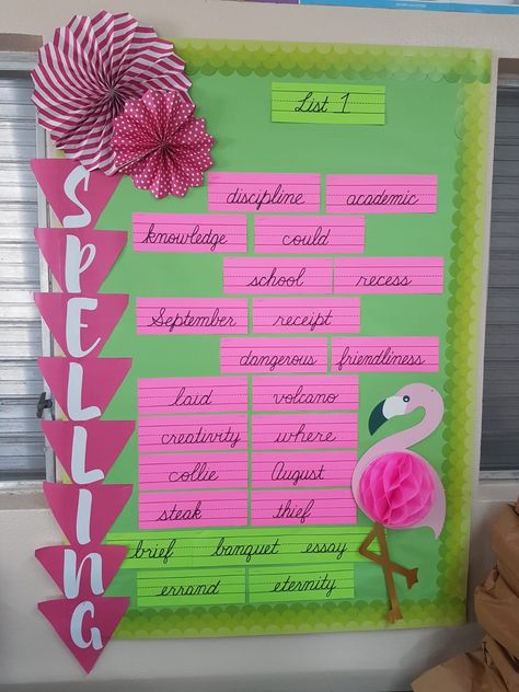 Flamingo Classroom Theme, Teaching Necessities, Pink Classroom Decor, Flamingo Classroom, Pineapple Classroom, Pink Classroom, Kindergarten Classroom Themes, Tropical Classroom, Flagler College