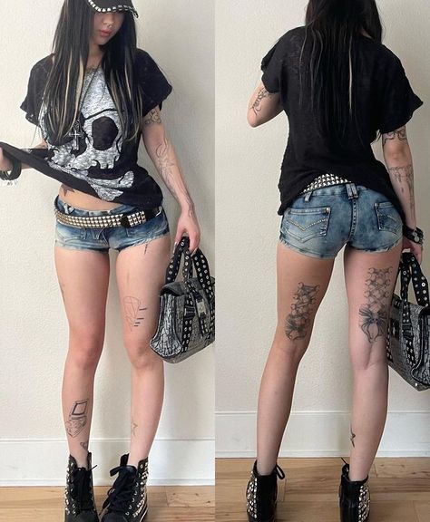 Grunge Coquette Winter Outfits, Goth Mcbling Outfits, Emo Outfit Summer, Emo Mcbling Outfits, Emo Summer Fits, Summer Goth Outfits Grunge, Grindcore Aesthetic, Summer Gothic Outfits, Goth School Outfit