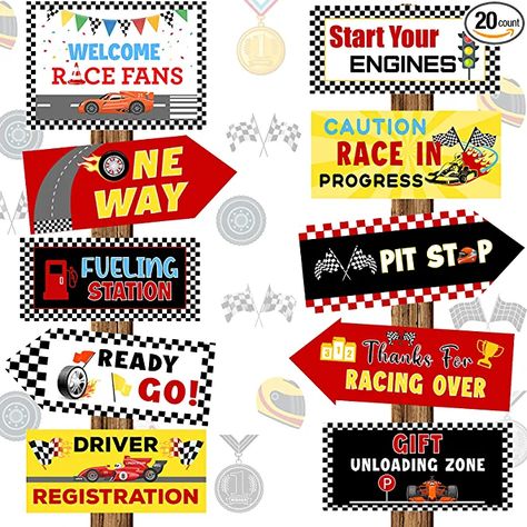 Race Car Classroom Theme, Car Birthday Party Decorations, Race Car Themed Party, Racing Car Party, Car Themed Party, Race Car Party Decorations, Auto Party, Cars Birthday Party Decorations, Racing Party