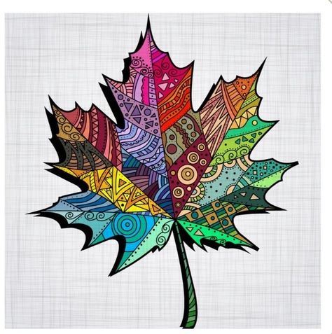 Maple Leaf Art, Art Auction Projects, Leaf Art Diy, Leaf Print Art, Abstract Painting Acrylic Modern, Elementary Art Projects, Zentangle Drawings, Feather Art, Happy Paintings