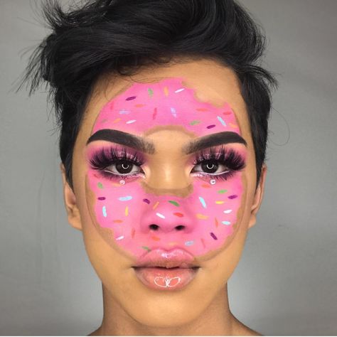 Featuring: @dom.skii BITE ME! 🍩 #SFXMakeup #SFX #MzManerz| Be inspirational ❥|Mz. Manerz: Being well dressed is a beautiful form of confidence, happiness & politeness Donut Costume, Donut Signs, Beach Makeup, I Am Hungry, Birthday Party Design, Makeup Cosplay, Breakfast Coffee, Donut Shop, Sfx Makeup