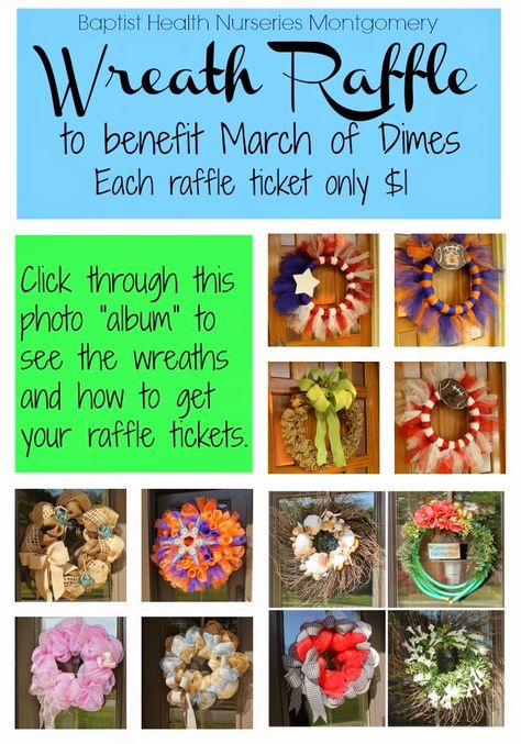 Wreath Raffle: A Fundraising Idea | Miss Kopy Kat Cheerleading Fundraiser, Wreaths Across America, March Of Dimes, Fundraising Tips, Charity Fundraising, Raffle Tickets, Silent Auction, School Team, Paint And Sip