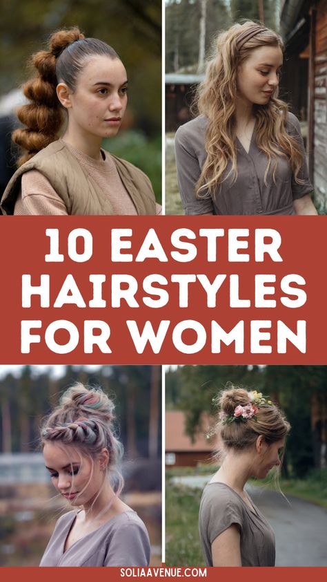 Explore women's Easter hairstyles perfect for church, blending cute formal hairstyles with professional appeal. Add a bubble braid for a stylish twist. These cute Easter hairstyles for women easy ensure you look polished and elegant throughout your Easter festivities. Cute Formal Hairstyles, Cute Easter Hairstyles, Hairstyles For Women Easy, Easter Festivities, Bubble Braid, Easter Hairstyles For Women, Look Polished, Easter Hair, Formal Hairstyles