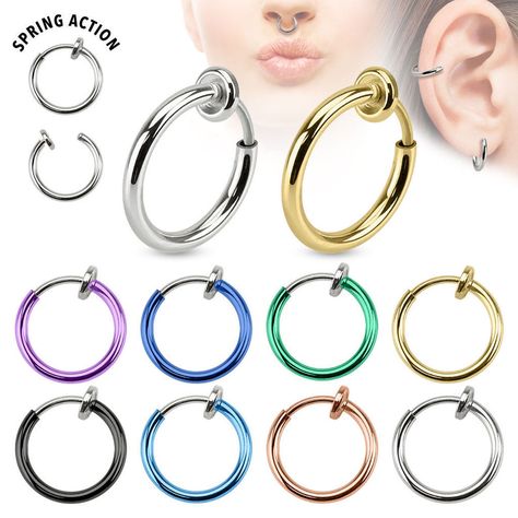 Pictures:Due to the difference between different monitors, the picture may not reflect the actual color of the item. Rate (item arrived). | eBay! Piercing Arcade, Rough Gemstone Jewelry, Faux Septum, Tragus Ring, Faux Piercing, Tragus Hoop, Fake Earrings, Piercing Septum, Fake Nose Rings