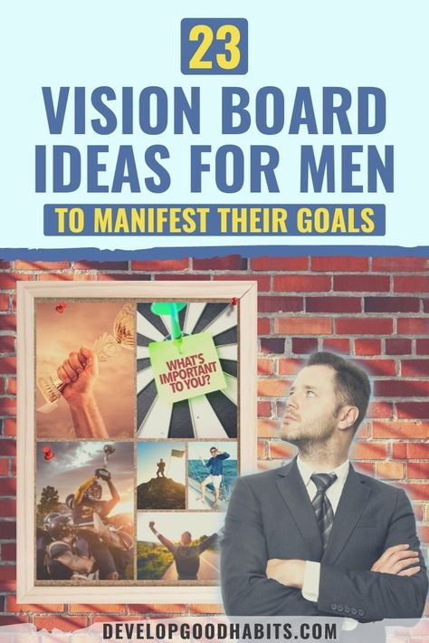 Vision Board Ideas Examples Men, Mens Vision Board Examples, Vision Board Men Ideas, Vision Boards For Men, Vision Board Pictures For Men, Guy Vision Board, Men’s Vision Board Ideas, Vision Board Ideas Examples Life, Mens Vision Board Ideas