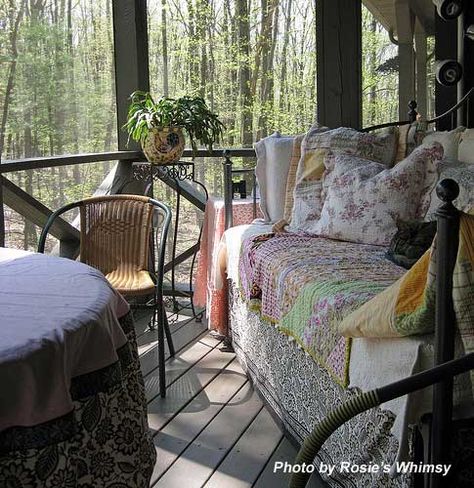 Sleep Porch, Porch Daybed, Country Porches, Pretty Porches, Dream Porch, Porch Bed, Porch Swing Bed, Porch Life, Sleeping Porch