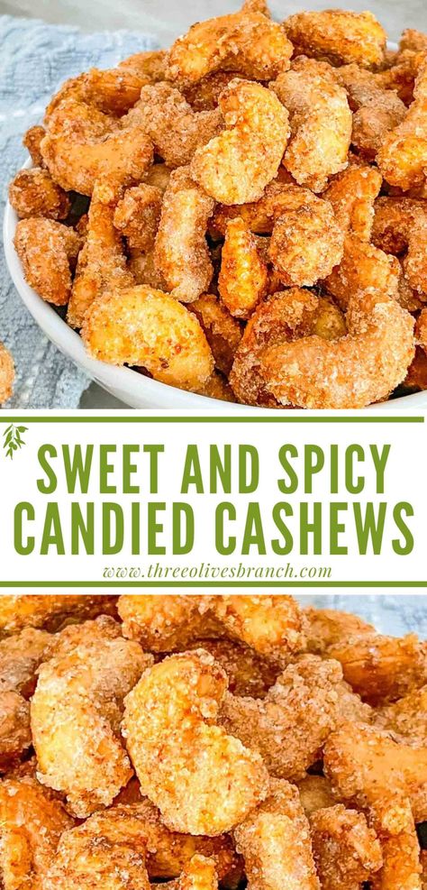 Nut Mix Recipe, Candied Cashews, Candied Nuts Recipe, Cashew Crunch, Spiced Nuts Recipe, Seasoned Nuts, Spiced Cashews, Cashew Recipes, Flavored Nuts