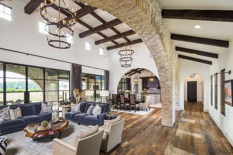 Absolutely breathtaking rustic Mediterranean style villa in Texas Mediterranean House Interior, Luxury Mediterranean Homes, Mediterranean Living Rooms, Mediterranean Home Interior, Mediterranean Living Room, Modern Mediterranean Homes, Rustic Mediterranean, Mediterranean Mansion, Mediterranean Interior Design