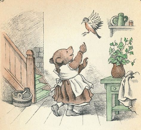 Little Bear Cartoon, Sweet Drawings, Maurice Sendak, Story Books Illustrations, Storybook Art, Fairytale Illustration, A Teddy Bear, Cute Cartoon Animals, Little Bear