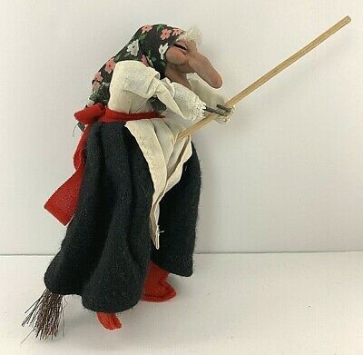 VINTAGE HANGING NORWEGIAN Good Luck Kitchen Witch Black Skirt EUC - $69.99 | PicClick Kitchen Witches Dolls, Norwegian Kitchen, Witch Dolls, Straw Broom, Cooking Utensil Holder, Kitschy Decor, Norwegian Style, Norwegian Rosemaling, Good Luck Symbols