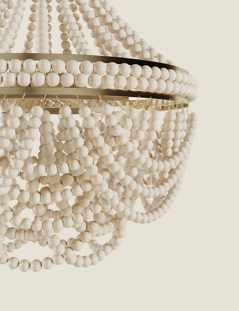 Aurelia Wooden Beaded Chandelier | M&S Wooden Beaded Chandelier, Wooden Bead Chandelier, Bead Chandelier, Gin Liqueur, Elegant Chandeliers, Drink Gift, Christmas Tree Shop, Beaded Chandelier, Gift Cake