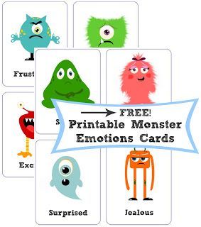 Monster Emotion Cards - free printable. Great for a calming corner! Montessori Emotions, Monster Emotions, Emotion Coaching, Emotion Cards, Emotional Literacy, Emotions Cards, Emotions Activities, Emotionally Healthy, Monster Theme