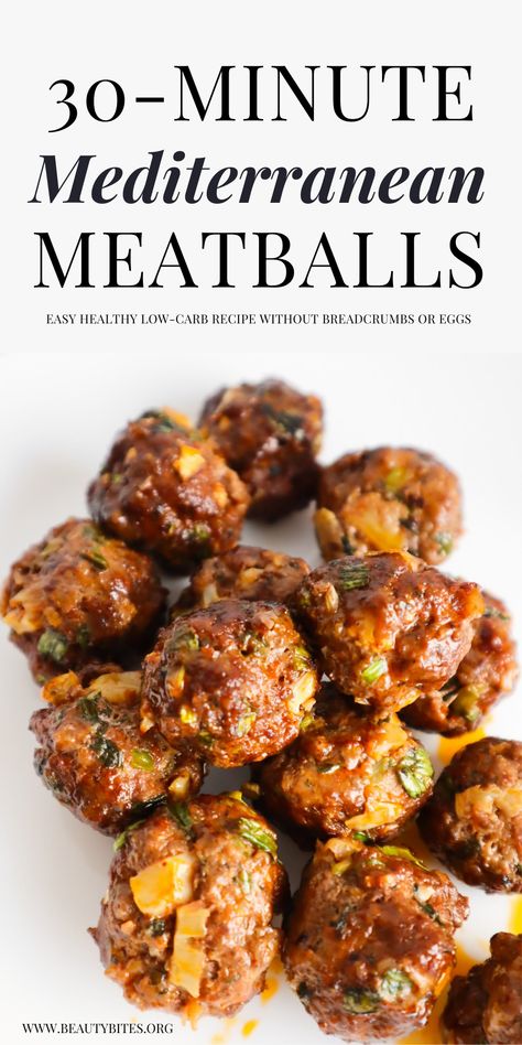 Mediteranian Diet Recipes Crockpot, Mediterranean Diet Meatballs, Mediterranean Diet Hamburger Recipe, Mediteranian Beef Recipes, Meditteranean Appetizers, Metatrainan Recipes, Medeteranian Recipes Dinners Easy, Mediterranean Meatballs Beef, Mediterranean Diet Recipes No Meat