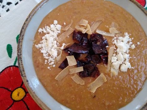 Bean And Tomato Soup, Hearty Soup Recipes, Mexican Crema, Manchego Cheese, Warm Kitchen, Cotija Cheese, Mexican Cooking, Bean Stew, Plum Tomatoes