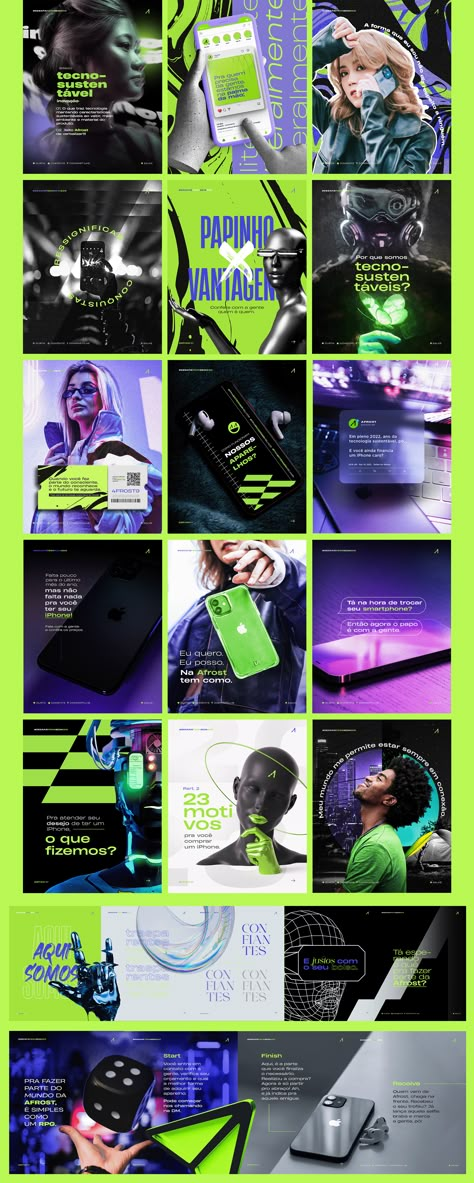 Social Media • Afrost on Behance Digital Social Media Design, Crypto Social Media Design, Creative Social Media Design, Instagram Fonts, Technology Posts, Instagram Design Layout, Handwriting Logo, Social Media Website, Social Media Art