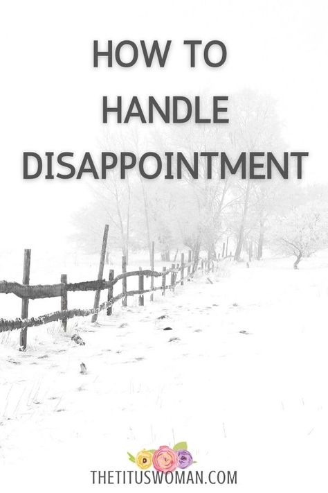 If you learn how to handle disappointment, you can keep it from stealing your joy. #disappointment #disappointed #joy #countyourblessings #thetituswoman Kingdom Bloggers, Teen Ministry, Work Overseas, Dream About Me, Christian Business, Christian Marriage, Christian Parenting, Women Of Faith, Christian Blogs