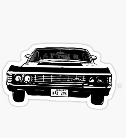 Supernatural 1967 Chevy Impala Sticker Supernatural Stickers, Supernatural Bobby, Supernatural Impala, 1967 Chevy Impala, Supernatural Tattoo, Gothic Fantasy Art, Tumblr Stickers, Chevy Impala, Stickers For Sale