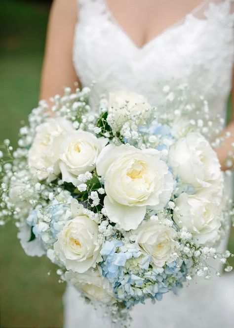 Blue Hydrangea Bouquet, Blue Hydrangea Wedding, Hydrangea Bouquet Wedding, Wedding Flower Guide, Tan Summer, Blue Wedding Bouquet, Light Blue Wedding, Hydrangea Bouquet, Hydrangeas Wedding