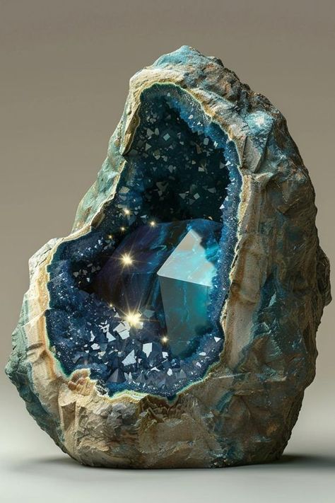 Core Of The Earth, Geode Crystals, Minerals Crystals Rocks, Magic Stones, Geode Art, Pretty Rocks, Cool Rocks, Crystal Geode, Beautiful Stones