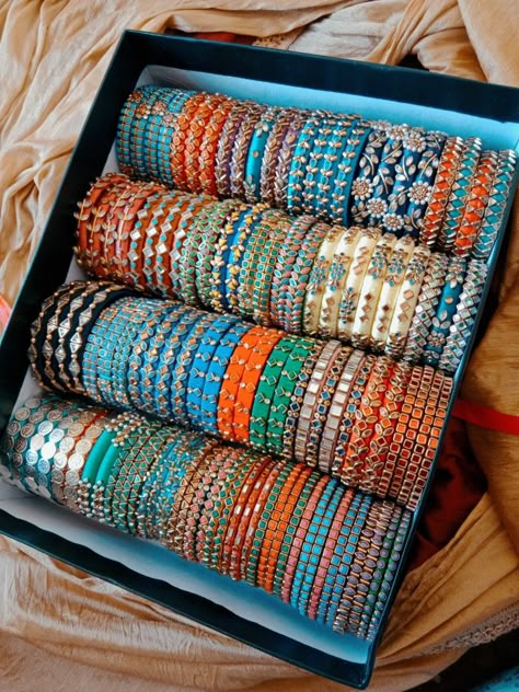 Follow me for more details.... Simple Thread Bangles Designs, Kundan Thread Bangles, Simple Silk Thread Bangles Design, Aari Bangles, Kundan Design, Colourful Bangles, Diy Bangles, Silk Thread Earrings Designs, Bangle Collection