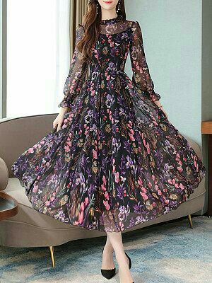 Shifon Dress Chiffon Style, Shifon Dress, Empire Maxi Dress, Chiffon Style, Floral Frocks, Plain Maxi Dress, Frock For Women, Ankle Dress, Ladies Dresses