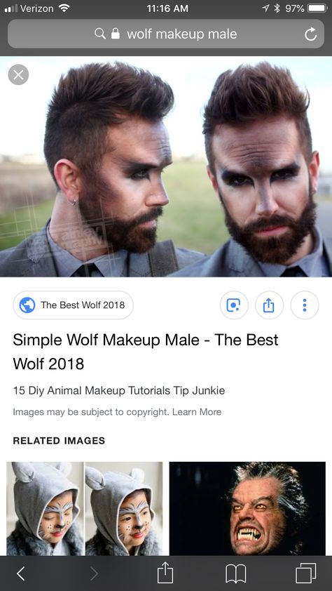 Wolf Makeup Male, Wolf Makeup, Animal Makeup, Halloween Makeup, Makeup Tutorial, Good Things, Makeup