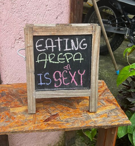 Colombia | Colombian Food | Cafe Sign | Chalk Board | Arepas | Cute Signs | Travel | Minca Colombia Columbian Aesthetic, South American Aesthetic, Medellin Colombia Aesthetic, Venezuelan Aesthetic, Medellin Aesthetic, Venezuela Culture, Colombian Aesthetic, Venezuela Aesthetic, Colombia Culture