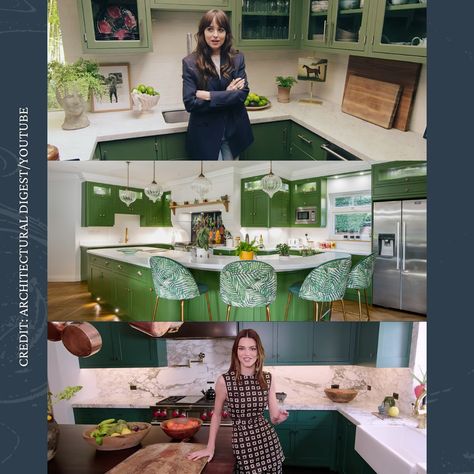 We’ve all seen Kendall Jenner and Dakota Johnson’s viral kitchens, but they’re not the only ones who know how to design incredible green kitchen spaces!  So the question is, Anglia Kitchen & Bedrooms, or Kendall Jenner and Dakota Johnson’s? (Here’s a hint, we can design and fit a bespoke kitchen as gorgeous as this! 😉) Credit: Architectural Digest/YouTube #AKB #AngliaKB #Showroom #Factory #VirtualTour #NorfolkBusiness #BespokeCabinetry #NorwichBusiness #HomeTransformation #BespokeDesign Kendall Jenner Kitchen, Dakota Johnson Kitchen, Bespoke Kitchen, Bespoke Kitchens, Green Kitchen, How To Design, Dakota Johnson, Bespoke Design, Can Design