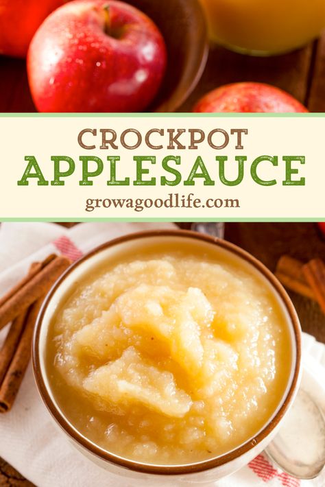 Homemade Applesauce Crockpot, Baked Applesauce, Apple Snack Recipes, Crockpot Applesauce Recipe, Crock Pot Applesauce, Applesauce Recipes, Homemade Applesauce Recipes, Slow Cooker Applesauce, Crockpot Applesauce