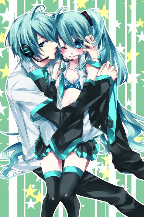 Mikuo and Miku Miku And Mikuo, Mikuo Hatsune, Bf Love, Boys Wallpaper, Hatsune Miku, Mobile Wallpaper, The Gallery, Vocaloid, Love Story