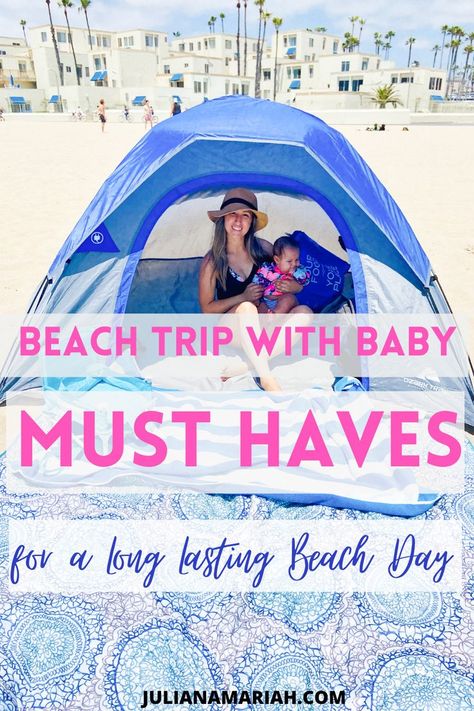 Beach Day With Baby, Beach Packing List For Baby, Beach With Newborn, Newborn Beach Essentials, What To Take To The Beach, Beach Packing List Family, Beach Trip With Baby, Toddler Beach Packing List, Beach Weekend Packing