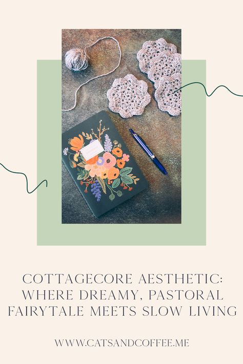 Cottagecore Fashion & Cottagecore Aesthetic: Where Dreamy, Pastoral Fairytale Meets Slow Living | In my recent attempts to understand TikTok, I came across a genre of post that struck me as rather lovely. These were simple, pastoral photos and videos set to soft music or nature sounds. Turns out, there's a name for this look: the cottagecore aesthetic. Cottagecore offers escapism to fanciful & "simpler" times. | #cottagecore #cottagecoreaesthetic #slowliving #nature #cottagecorestyle #aesthetic Cottagecore Books Aesthetic, Cottagecore Magazine, Aesthetic Cottagecore Quotes, Cottagecore Cat Aesthetic, Cat Cottagecore Aesthetic, Video Setting, Cottagecore Style, Cottagecore Fashion, Cottage Core Aesthetic