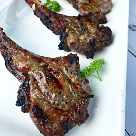 Grilled Mediterranean Lamb Chops | Johanny's Kitchen Turkish Lamb Chops, Lollipop Lamb Chops, Lamb Chops Marinade, Lamb Loin Chop Recipes, Grilled Lamb Chop Recipes, Mediterranean Lamb, Lamb Shank Recipe, Lamb Loin Chops, Grilled Lamb Chops