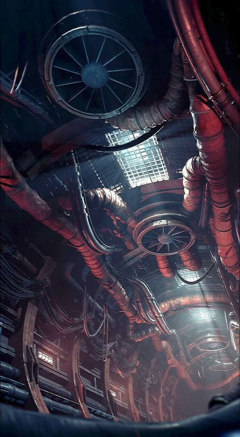 Haunted Spaceship, Scifi Corridor, Scifi Interior, Sci Fi Aesthetic, Spaceship Interior, Sci Fi Environment, Arte Robot, Arte Cyberpunk, Sci Fi Horror