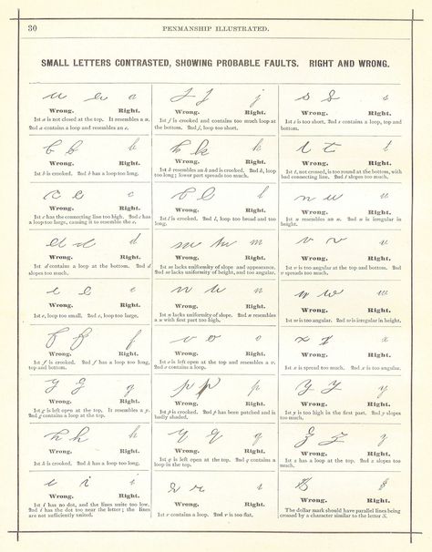 This alphabet chart was scanned from an old Victorian book from Antique Images. Victorian Cursive Handwriting, Victorian Penmanship, Victorian Handwriting, Nice Writing Fonts, Victorian Cursive, Cursive Handwriting Fonts, Cursive Fonts Alphabet, Penmanship Practice, Cursive Writing Practice Sheets