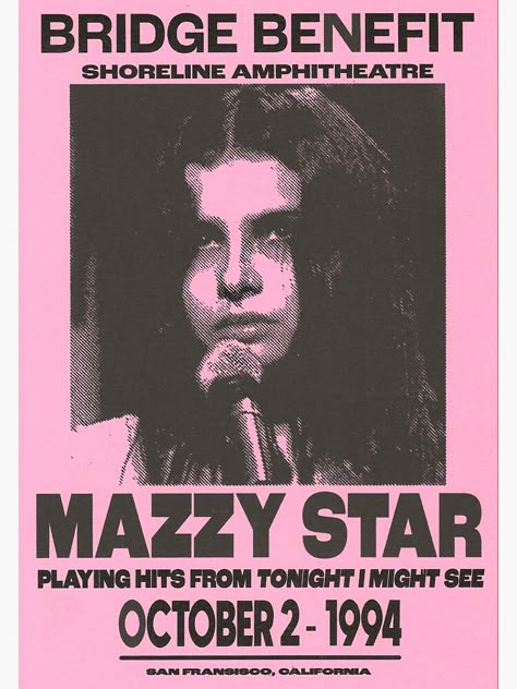 Punk Bands Posters, Mazzy Star, Dorm Posters, Risograph Print, Grade 8, Picture Collage Wall, Concert Poster, Band Posters, Picture Collage