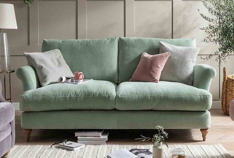 Luxurious and cosy, this upholstery collection is the most comfortable way to bring extra style to your home. Available as a grand, x-large, large & medium sofa and as a loveseat or chair. Available in a choice of fabrics with solid hardwood feet in a light, medium, limed or vintage finish. All scatters are feather filled. New House Wishes, Snug Ideas, Tranquil Dawn, Tv Room Ideas, Barn Living Room, Loaf Sofa, Cabinet Colours, Modern Country Living, Big Living Room