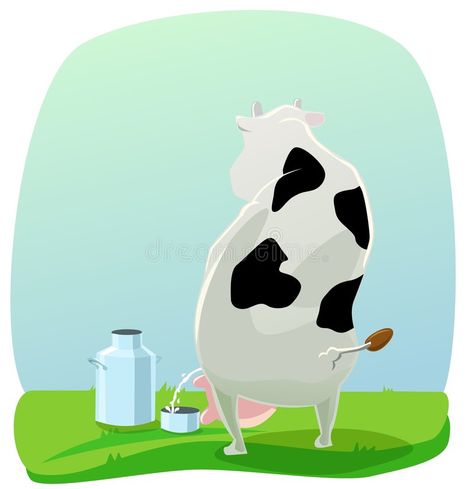 Cow. A funny illustration of a milking cow. The cow is seen from a back view as , #Aff, #milking, #cow, #illustration, #Cow, #funny #ad Milking Cow, Cow Logo, Cow Illustration, Happy Cow, Dog Games, Cows Funny, Funny Illustration, The Cow, Milk Cow