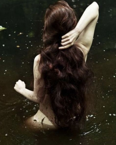 Sappho Aesthetic, Aesthetic Wavy Hair, 90s Bombshell, 90s Blowout Hair, Angelic Hair, Unseelie Court, Aesthetic Mermaid, Dark Brown Hair Extensions, Brown Hair Extensions