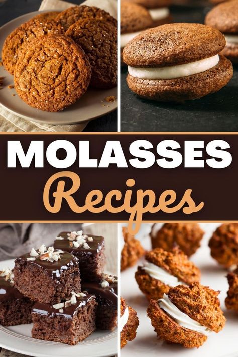 I think these molasses recipes might just surprise you. Sure, you'll find plenty of chewy cookies, but have you ever tried molasses salad dressing? Baking With Molasses, What To Make With Molasses, Recipes That Use Molasses, Blackstrap Molasses Cookies, Uses For Molasses, Molasses Christmas Cookies, Recipes Using Molasses, Black Strap Molasses Recipes, Best Molasses Cookies Ever