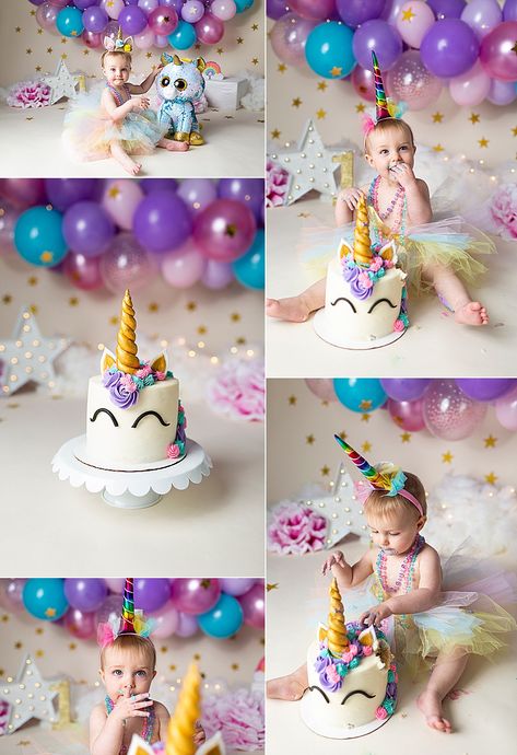 Unicorn Smash Cake Photoshoot, Unicorn Cake Smash 1st Birthdays, Unicorn Birthday Smash Cake, Unicorn 1st Birthday Photoshoot, Unicorn Smash Cake 1st Birthday, Unicorn Birthday Photoshoot, Unicorn Smash Cake, Unicorn Photoshoot, Cake Smash Girl