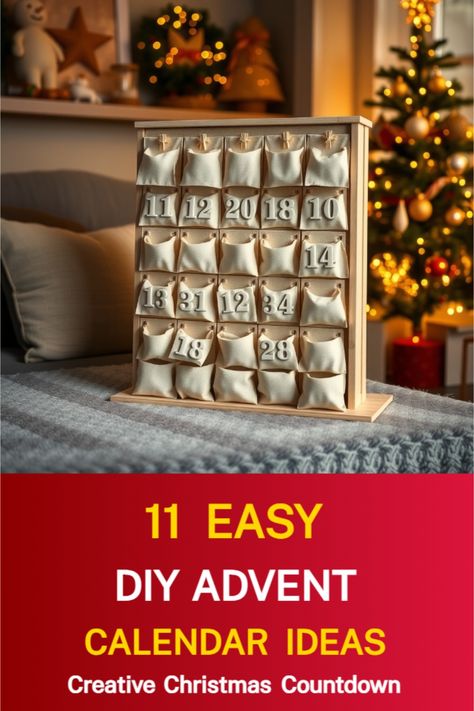 DIY Advent Calendar Ideas Diy Candy Advent Calendar, Diy Easy Advent Calendar, Diy Advent Calendar For Couples, Homemade Advent Calendars For Adults, Reusable Advent Calendar Diy, Tiny Advent Calendar Fillers, Diy Advent Calendar For Men, Homemade Advent Calendars Diy, Home Made Advent Calendar Ideas